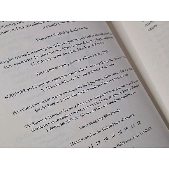 IT - First Scribner TPB Edition Horror Terror Novel Stephen King 2016 Book VGC - Picture 5 of 5